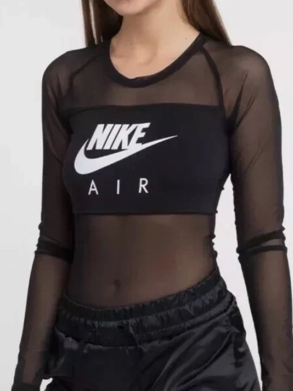 Nike Air Women’s Long-Sleeve Mesh Bodysuit